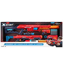 X-Shot Foam guns - Ranger X8 & Hawk Eye & Fury 4 & Micro - Red