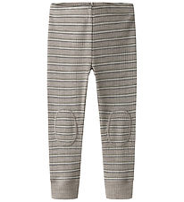 Name It Leggings - ull - NmmWomi - Gervihnöttur/Ræmur