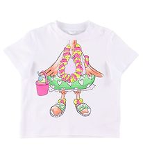 Stella McCartney Kids T-Shirt - Wit m. Flamingo