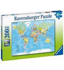 Ravensburger Pussel - 200 Delar - Vrldskarta