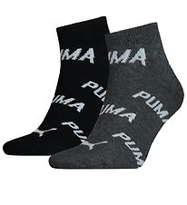 Puma Ökkla sokkar - Fjórðungur - 2 Pakki - Svart/Grá