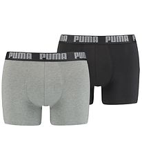 Puma Boxershorts - Basic - 2er-Pack - Dunkelgrau/Schwarz