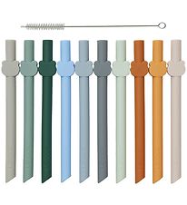 Liewood Straws - 10 pcs - Badu - Blue Wave Multi Mix