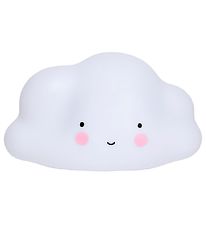A Little Lovely Company Náttljós - 24,5 cm - Cloud - Hvítt