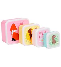 A Little Lovely Company Lunchbox Set - 4 pcs - Forest Friends