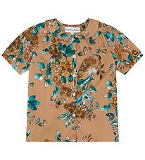 Christina Rohde Shirt - Brown w. Flowers