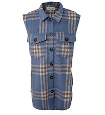 Hound Waistcoat - Plaid - Light Blue w. Checks