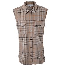 Hound Waistcoat - Plaid - Sand w. Checks