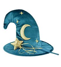 Den Goda Fen Costume - Wizard's Hat and Magic Wand - Turquoise