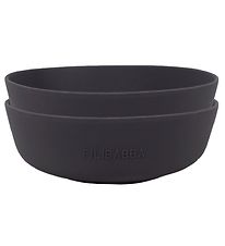 Filibabba Bowl - 2-Pack - Silicone - Stone Grey