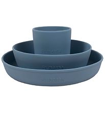 Filibabba Dinner Set - Silicone - 3 Parts - Powder Blue