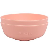Filibabba Bowl - 2-pack - Silicone - Peach