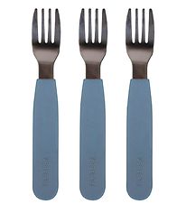 Filibabba Forks - 3-Pack - Silicone - Powder Blue