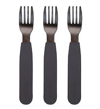 Filibabba Forks - 3-Pack - Silicone - Stone Grey