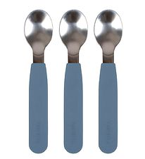 Filibabba Spoons - 3-Pack - Silicone - Powder Blue