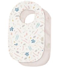 Cam Cam Bib - 2-pack - Pressed Leaves/Dusty Rose