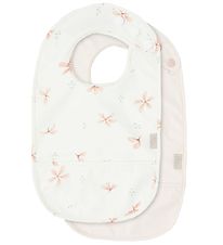 Cam Cam Bib - 2-pack - Windflower Ivory/Blossom Pink