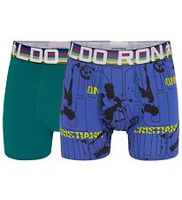 Ronaldo Boxer nærbuxur - 2 Pakki - Grænblátt/Blár M. Prentað