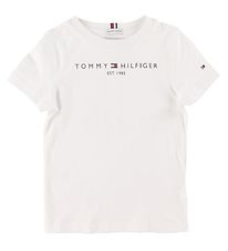 Tommy Hilfiger Stuttermabolur - Essential - Organic - Hvítur