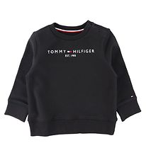 Tommy Hilfiger Sweatshirt - Essential - Organic - Zwart