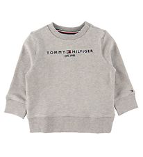 Tommy Hilfiger Sweat-shirt - Essential - Organic - Gris Chin