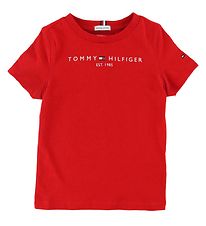 Tommy Hilfiger T-Shirt - Essential - Organic - Deep Crimson