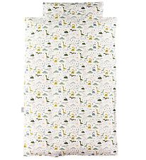 Nrgaard Madsens Duvet Cover - Baby - White w. Dinosaur