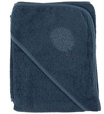 Nrgaard Madsens Hooded Towel - 100x100 - Teal w. Hedgehog
