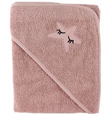 Nrgaard Madsens Hooded Towel - 100x100 - Pale Mauvre w. Star