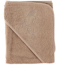 Nrgaard Madsens Hooded Towel - 100x100 - Light Brown w. Bird