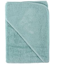 Nørgaard Madsens Baby towel - 75x75 cm - Mint w. Bird