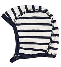 Racing Kids Babymuts - Wit/Navy m. Strepe