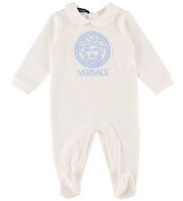 Versace Pyjamahaalari - Medusa - Valkoinen/Baby Blue