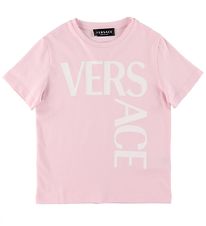 Versace T-shirt - Logo Print - Baby Pink
