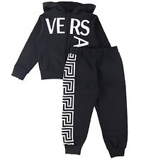 Versace Sweatset - Logo Print - Svart/Vit