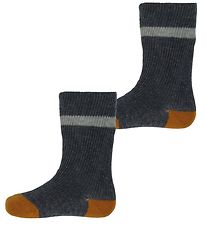 Liewood Chaussettes Hautes - Mia - 2 Pack - Gris Chin