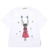 Marni T-Shirt - Weiß m. Print