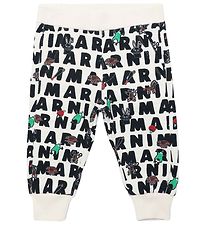 Marni Pantalon de Jogging - Off-White av. AOP Logo