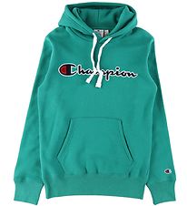 Champion Fashion Sweat  Capuche - Vert av. Logo