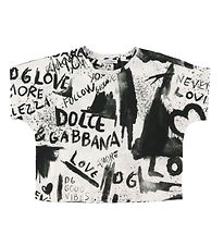 Dolce & Gabbana T-Shirt - DG Suivant - Noir/Blanc av. Graffiti