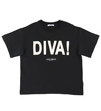 Dolce & Gabbana T-Shirt - Diva - Noir/Blanc