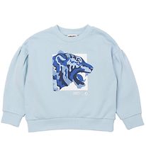 Kenzo Sweatshirt - Pale Blue m. Tijger