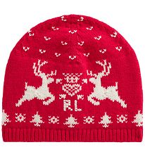 Polo Ralph Lauren Mütze - Baumwolle/Wolle - Classics - Rot m. Mu