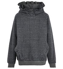 Creamie Hoodie - Checks - Mid Grey Melange