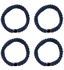 Kknekki Elastic Hair Bands - 4-Pack - Navy