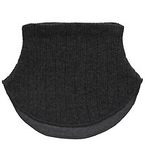 Melton Neck Warmer - Wool/Cotton - 2-layer - Black