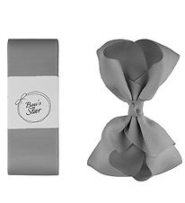 By Str Baptism Ribbon w. Bow - Grey