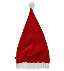 Minymo Christmas Hat - Velvet - Pixie - Chili Red w. Pom-Pom