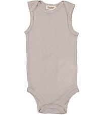 MarMar Bodysuit Sleeveless - Wool - Pointelle - Bini - Soft Dove