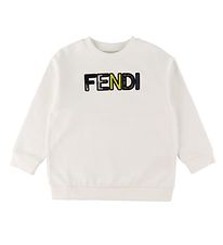 Fendi Sweatshirt - Vit m. Logo